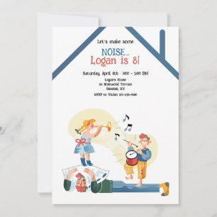 Let's Get Loud Birthday Invitation