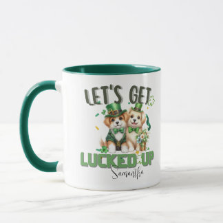 Let's get lucked up ,biewer terrier dog mug