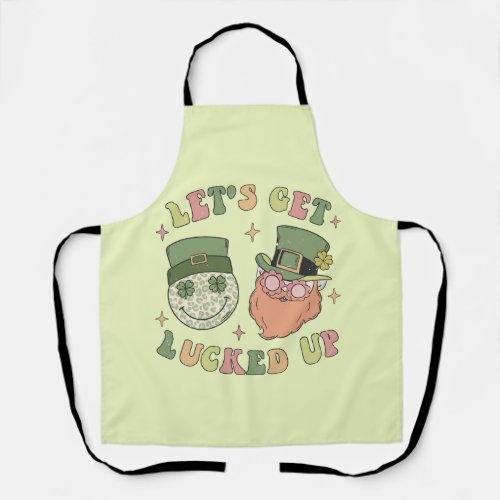 Lets Get Lucked Up Leprechaun Apron