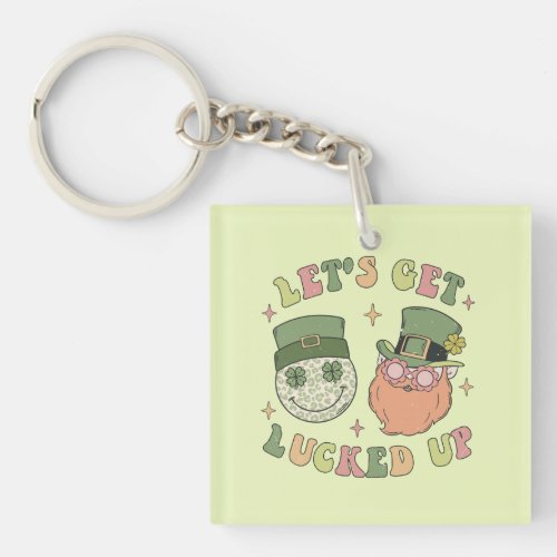 Lets Get Lucked Up Leprechaun Keychain