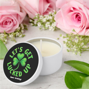 Let's Get Lucked Up St. Patrick's Day Funny Mini Candle Favors