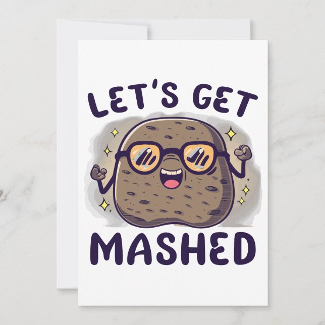 Let's Get Mashed Potato Invitation (Front)
