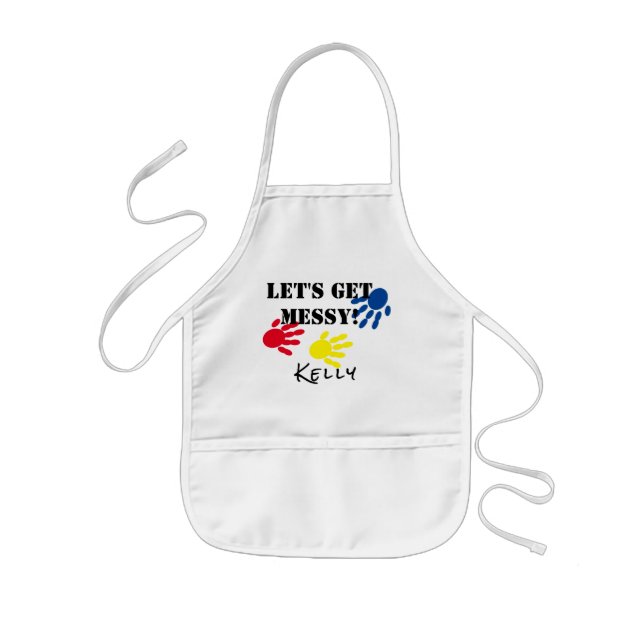 Let's Get Messy! Personalized Kids' Apron (Front)