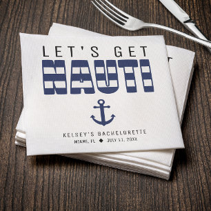 Let's Get Nauti Bachelorette Party Napkins
