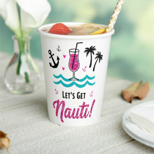 Let's Get Nauti! Nautical Bachelorette Cups