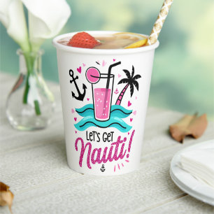 Let's Get Nauti! Nautical Bachelorette Cups