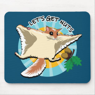 Let's Get Nuts - Flying Squirrel Mouse Pad