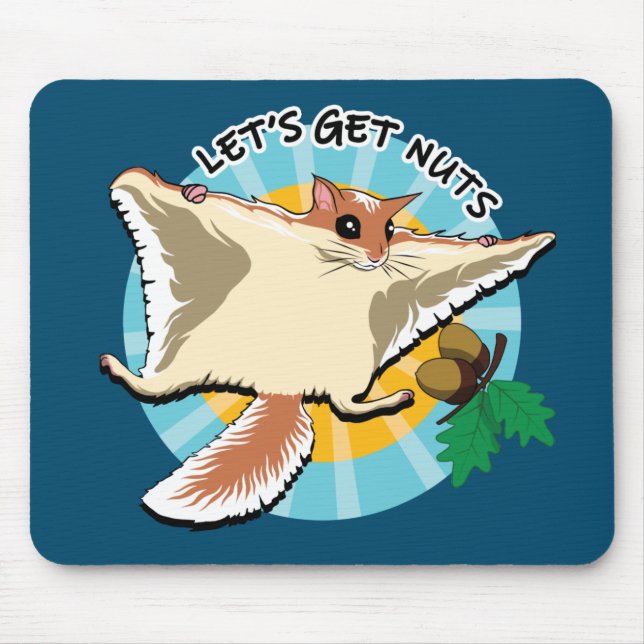Let's Get Nuts - Flying Squirrel Mouse Pad (Front)