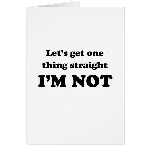 Lets get one thing straight cards (Front)