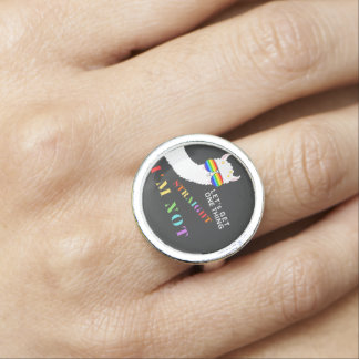 Let's Get One Thing Straight I'm Not LGBTQ pride Ring