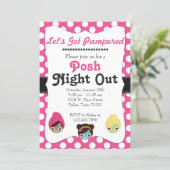 Let's Get Pampered Pink Posh Party Invitation (Standing Front)