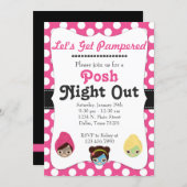 Let's Get Pampered Pink Posh Party Invitation (Front/Back)