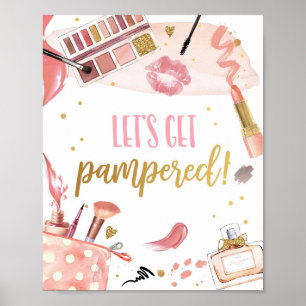 Let's Get Pampered Spa Party Makeup Glamour Girl Poster