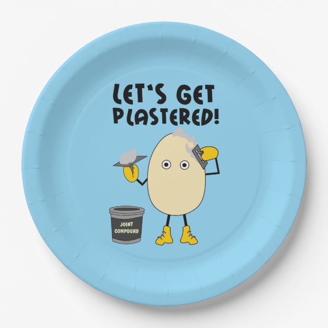 Let's Get Plastered  Paper Plates (Front)