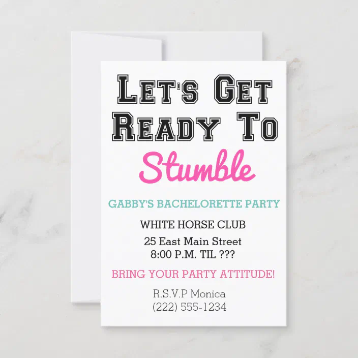 Let S Get Ready To Stumble Invitation Zazzle Com