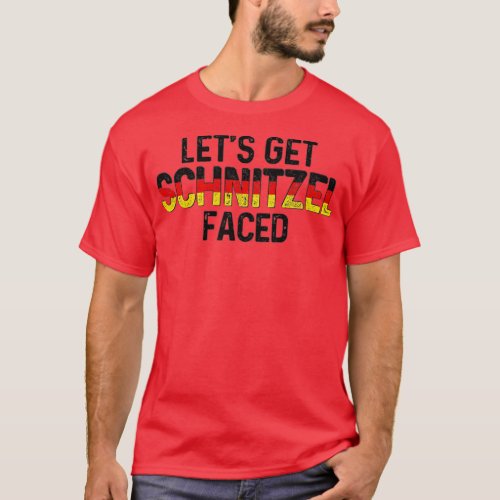 Lets Get Schnitzel Faced Funny Oktoberfest German T_Shirt