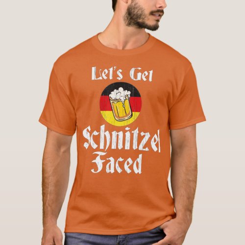 Lets Get Schnitzel Faced German Beer Oktoberfest  T_Shirt