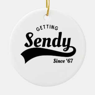 Let's Get Sendy Mason 67 Meme Vintage  Ceramic Ornament