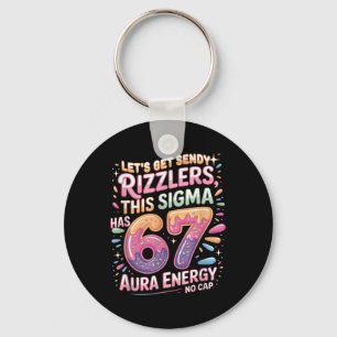 Let's Get Sendy Rizzlers Sigma 67 Aura Energy Tee Keychain