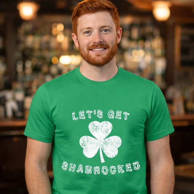 Let's Get Shamrocked  St Patrick's Day Distressed T-Shirt (Let's Get Shamrocked St Patrick's Day Distressed T-Shirt)