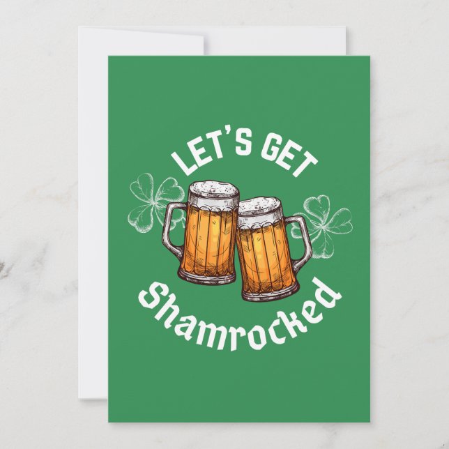 Let's Get Shamrocked St. Patrick's Day Invitation (Front)
