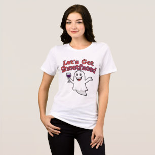 Lets Get Sheetfaced Funny Halloween Womens Tshirts