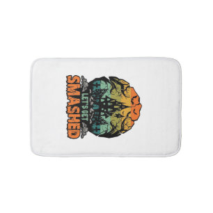 Lets Get Smashed Halloween Haunted House Sunset Ba Bath Mat