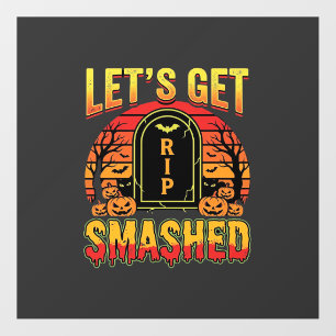Lets Get Smashed Halloween Pumpkin Graveyard Floor Decals