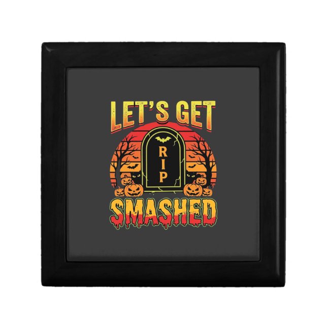 Lets Get Smashed Halloween Pumpkin Graveyard Gift Box (Front)