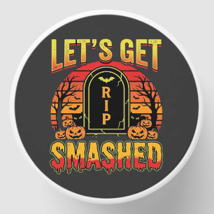 Lets Get Smashed Halloween Pumpkin Graveyard Mini Candle Favors