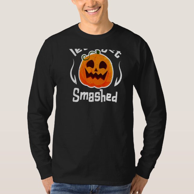 Let's Get Smashed Pumpkin Crying Couple Matching T-Shirt (Front)