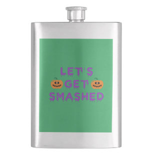 Let's Get Smashed (Pumpkins) Purple Flask