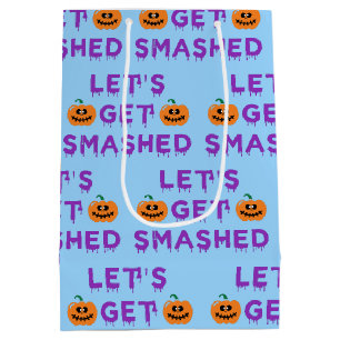 Let's Get Smashed (Pumpkins) Purple Medium Gift Bag