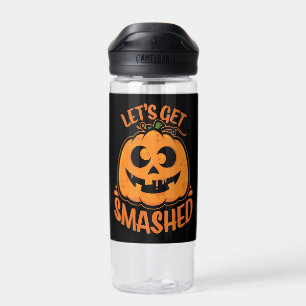 Let's Get Smashed Tipsy Halloween Jack-O’-Lantern Water Bottle