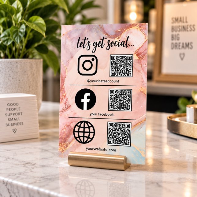 Let's Get Social Business | QR Code Table Card (Creator Uploaded)