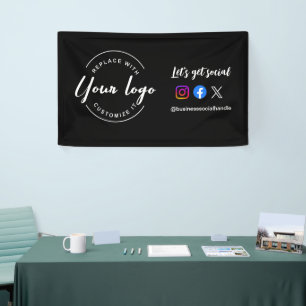 Let's Get Social Media website Custom logo Banner