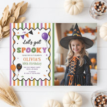 Let's get Spooky Colorful Birthday Invitation