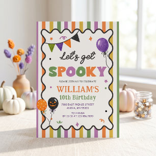 Let's get Spooky Colorful Birthday Invitation