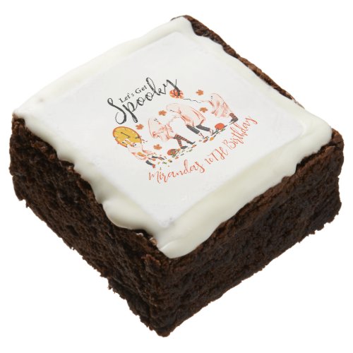 Lets Get Spooky Ghost With Friend Party Brownie