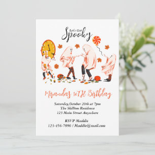 Let's Get Spooky Ghost With Friend Party Invitation
