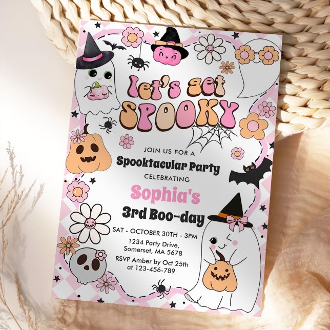 Let's Get Spooky Halloween 3rd Birthday  Invitation (Creator Uploaded)