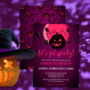 Let's Get Spooky Halloween Any Age Birthday Party Invitation