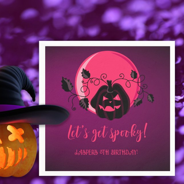 Let's Get Spooky Halloween Any Age Birthday Party Napkins (Creator Uploaded)