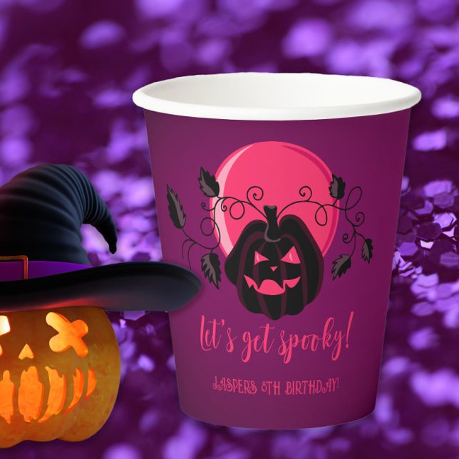 Let's Get Spooky Halloween Any Age Birthday Party Paper Cups (Creator Uploaded)