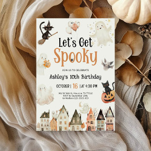 Let's Get Spooky Halloween Birthday Invitation
