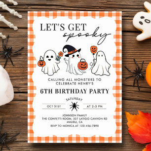 Let's Get Spooky Halloween Birthday Invitation