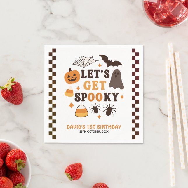Let's Get Spooky Halloween Birthday  Napkins (Insitu)