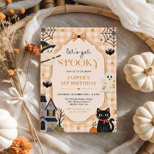 Let's get Spooky Halloween Birthday Party Invitation