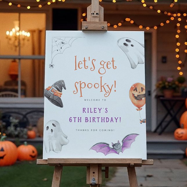 Let's Get Spooky Halloween Birthday Welcome Sign (Creator Uploaded)