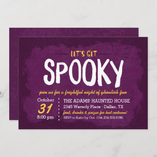 Let's Get Spooky Halloween Costume Party Invitation
